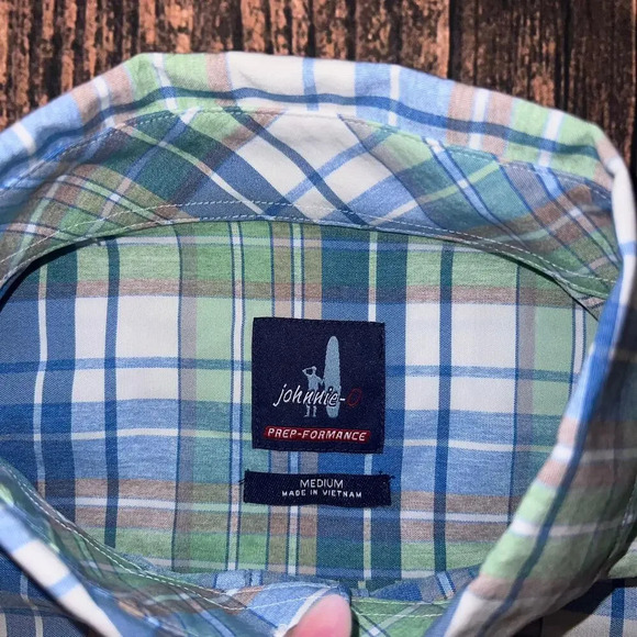 Johnnie-O Men's Plaid Long Sleeve Button-Up Shirt Size Medium Multicolor - Picture 2 of 3